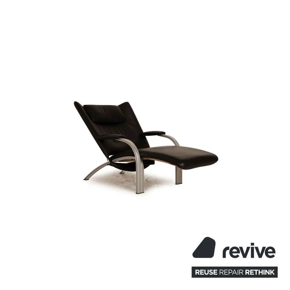 WK Wohnen Spot 698 Leder Sessel Schwarz Funktion