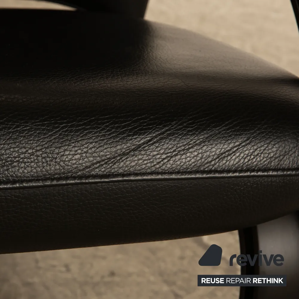 WK Wohnen Spot 698 Leder Sessel Schwarz manuelle Funktion Relaxfunktion