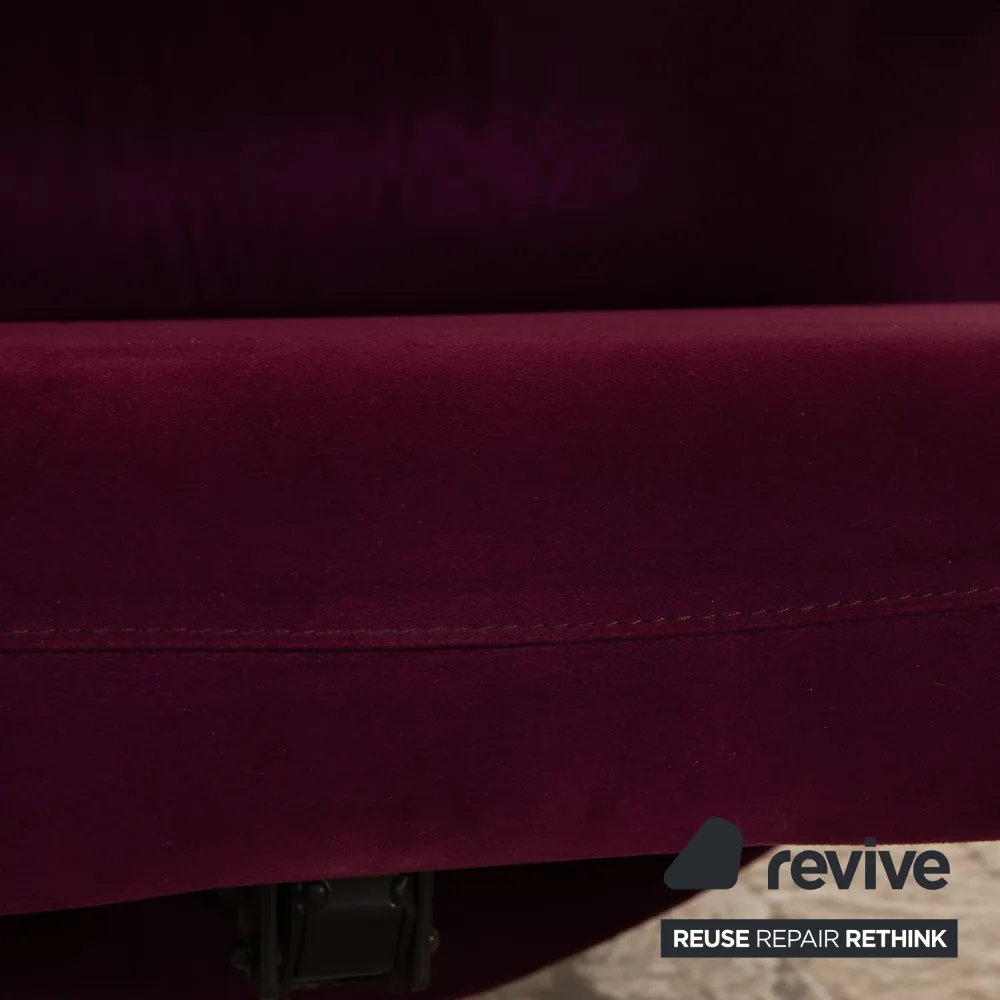 WK Wohnen Spot 698 Stoff Sessel Violett manuelle Relaxfunktion