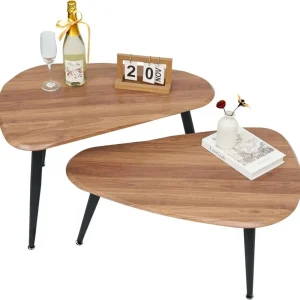 Ymahizax Couchtisch Set Moderne Beistelltisch Holz Oval